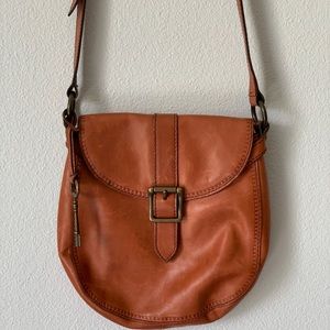 Fossil Leather Messenger Crossbody Bag